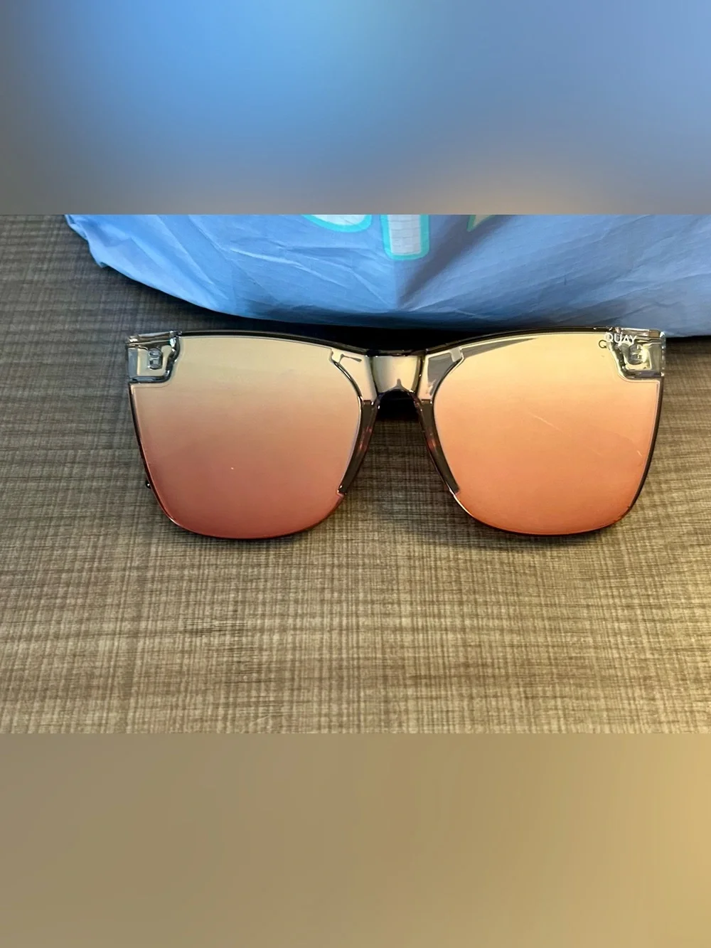 Quay Australia Women's Sunglasses - Pink Lenses with leopard
